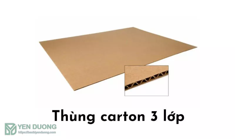 Thùng carton 3 lớp dùng để đóng gói hàng khối lượng nhẹ
