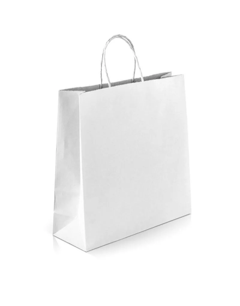 Túi giấy xi măng màu trắng tinh tế, sang trọng